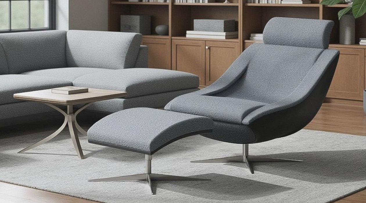 Bakea Lounge Chair & Ottoman